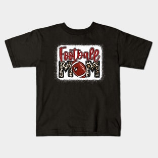 Football Mom Leopard Kids T-Shirt